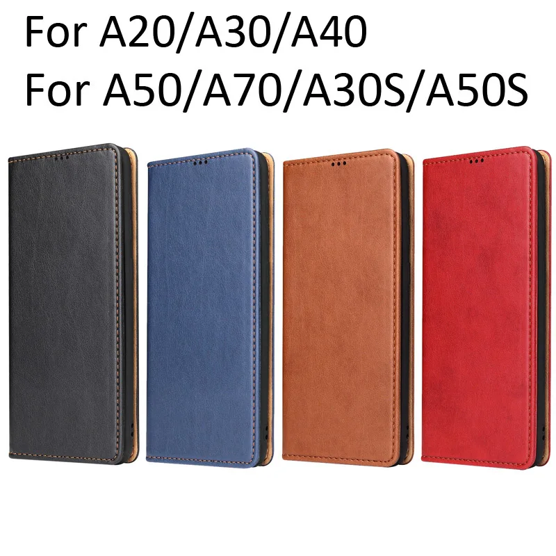 Fierre shann кошелек магнитная кожа флип чехол для samsung Galaxy A50 A30 A30S A50S A20 A40 A70 A80 A90