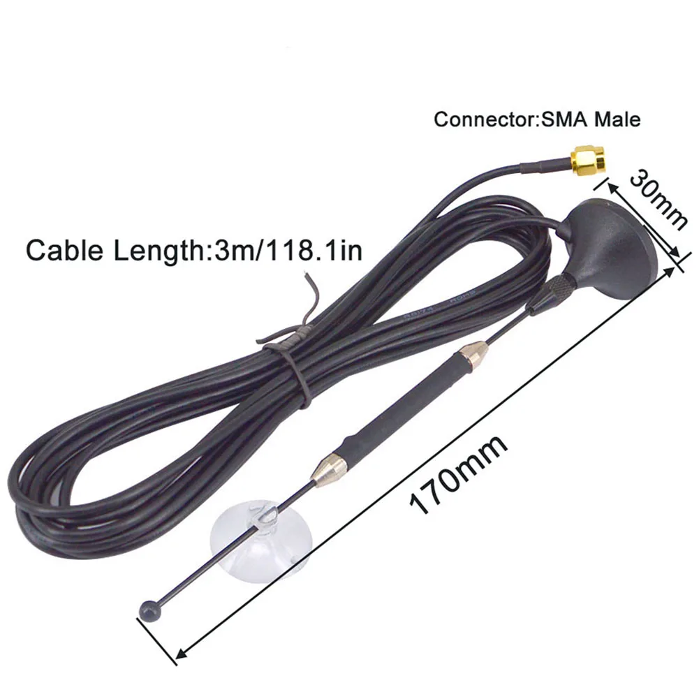 10dBi 4G Antenna SMA Male Plug 696-960MHz/1710-2690MHz Long Range RG174 3M + SMA Female to Y type 2 X TS9 Male RG316 Cable 15cm