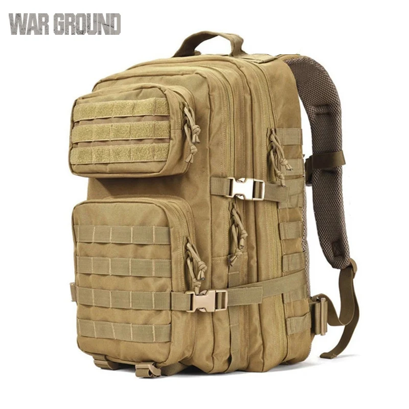  WAR GROUND 50L Military Tactical Bag Backpack Waterproof Outdoor Mountaineering Large Capacity 3D C