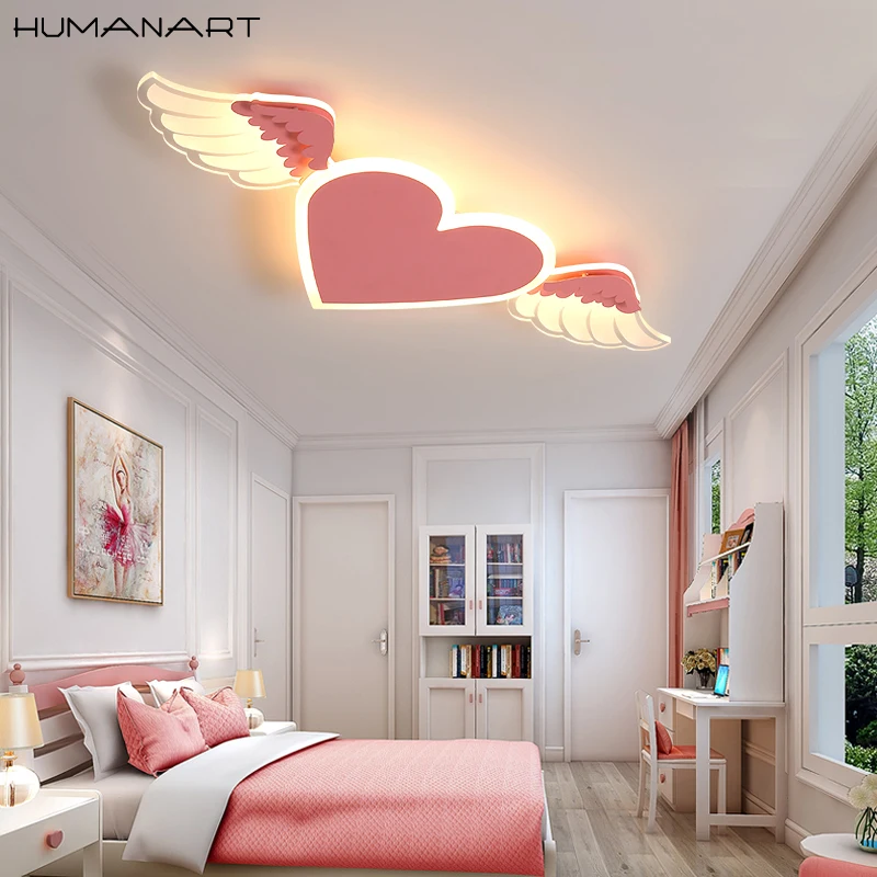 Современный светодиодный потолочный светильник любовь в форме ангела для