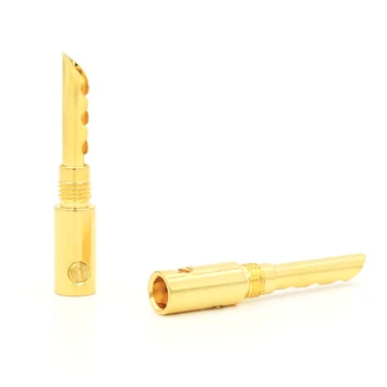 

10pcs/set Serrated banana plug coaxial audio cable plug HIFI HI-END audio signal plug