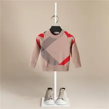 Новинка; осенне-зимний свитер для мальчиков; хлопковый детский вязаный однотонный пуловер с круглым вырезом; одежда для малышей; свитера для малышей; одежда для малышей