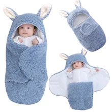 Cobija envolvente para recién nacido, sacos de dormir de algodón grueso para bebé, saco para cochecito de bebé, saco de dormir de invierno para bebé de 0 a 9 meses