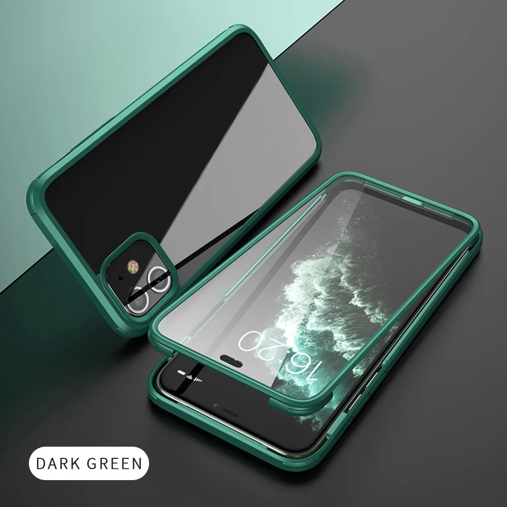 Мягкий 360 полный защитный чехол для телефона HD экран iPhone 11 Pro XS MAX XR двухсторонний