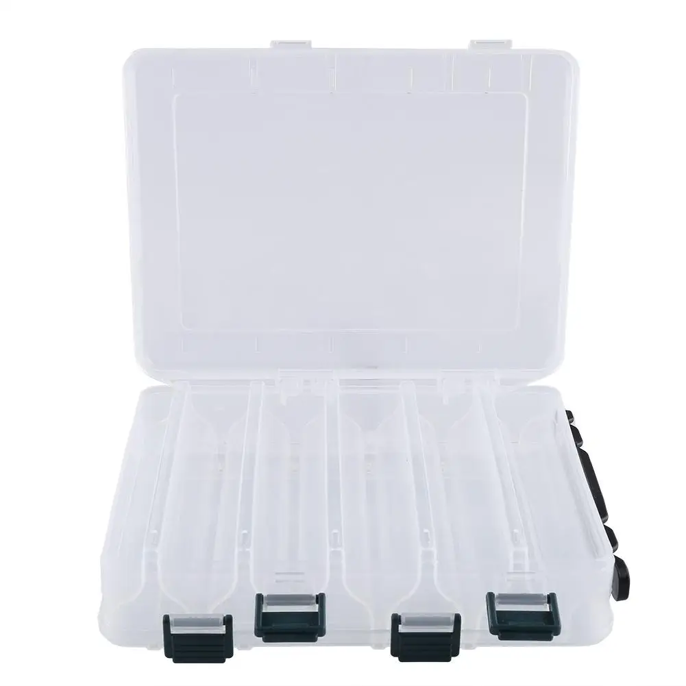 Double Sided 12 Compartment Fishing Lures Tackle Hooks Case Storage Box Bag