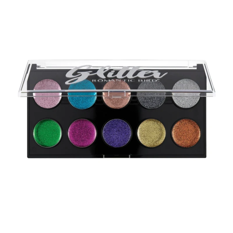 Diamond Shimmer Eyeshadow Metallic Eye Shadow Makeup 10 Color Palette Shine Long Lasting Pigment