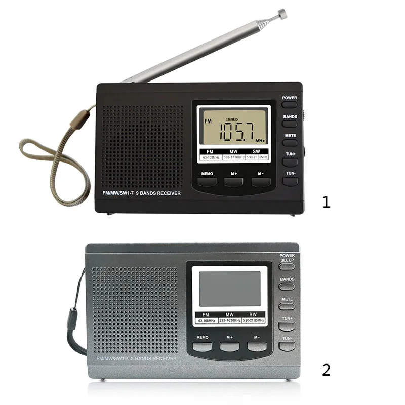 Портативное мини-радио am fm FM/MW/SW с цифровым будильником мини fm-радио приемник Цифровой портативный fm-приемник часы радио