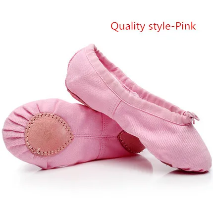 Pink Quality style Розовые, синие, розовые, красные, черные, белые, зеленые балетки для девушек, женские балетки для йоги, Zapatos De Punta De Ballet Zapatillas De Ballet - Цвет: Pink Quality style