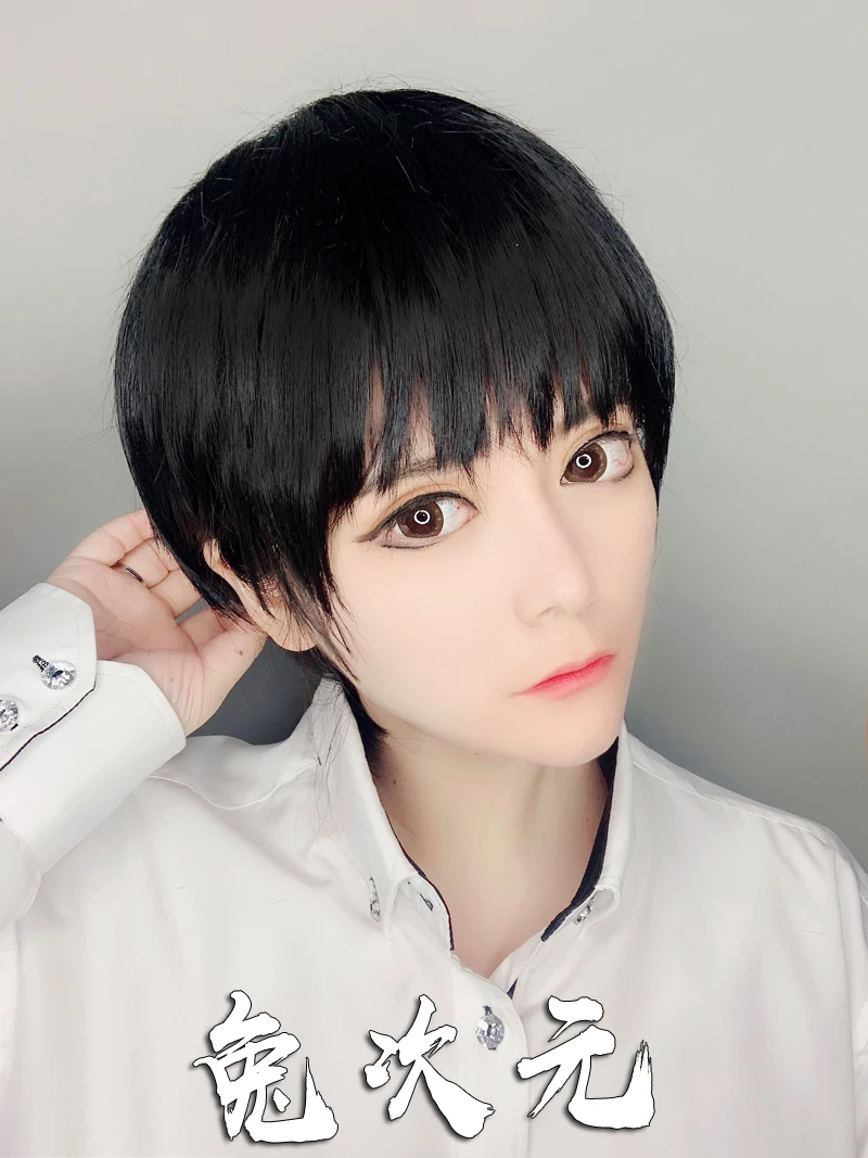 Mob Psycho 100 Shigeo Kageyama короткий Боб черный синтетический волос жаростойкий головной убор Хэллоуин косплей+ Бесплатный парик шапка