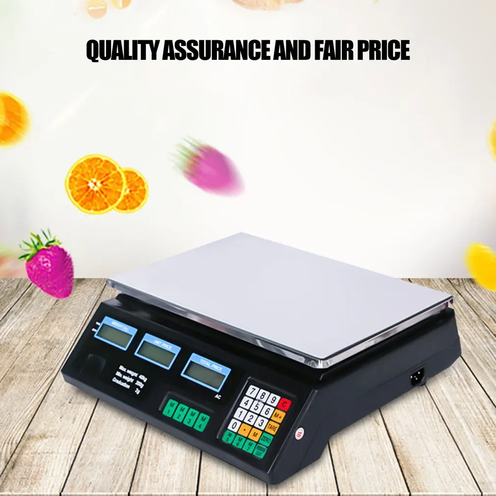 English Version Electronic Pricing Scale Electronic Platform Scales Electronic Scale Fruit And Vegetable Kitchen Scales 40Kg