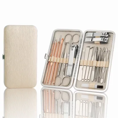 20-beige В моде 20 штук машинки для стрижки ногтей Красота инструменты для ногтей Ножницы Серп крюк Golden Eagle кутикулы толкатель для обрезки для педикюра и Menicure по уходу за ногтями - Цвет: 20-beige
