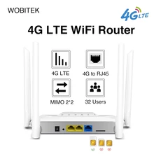 WOBITEK разблокированный 4G LTE Cat4 маршрутизатор Wifi CPE точка доступа LAN Ethernet Модем со слотом для Sim-карты 300 Мбит/с беспроводная внешняя антенна WOBITEK разблокированный 4G LTE Cat4 маршрутизатор Wifi CPE точка доступа LAN Ethernet Модем со слотом для Sim-карты 300 Мбит/с беспроводная внешняя антенна