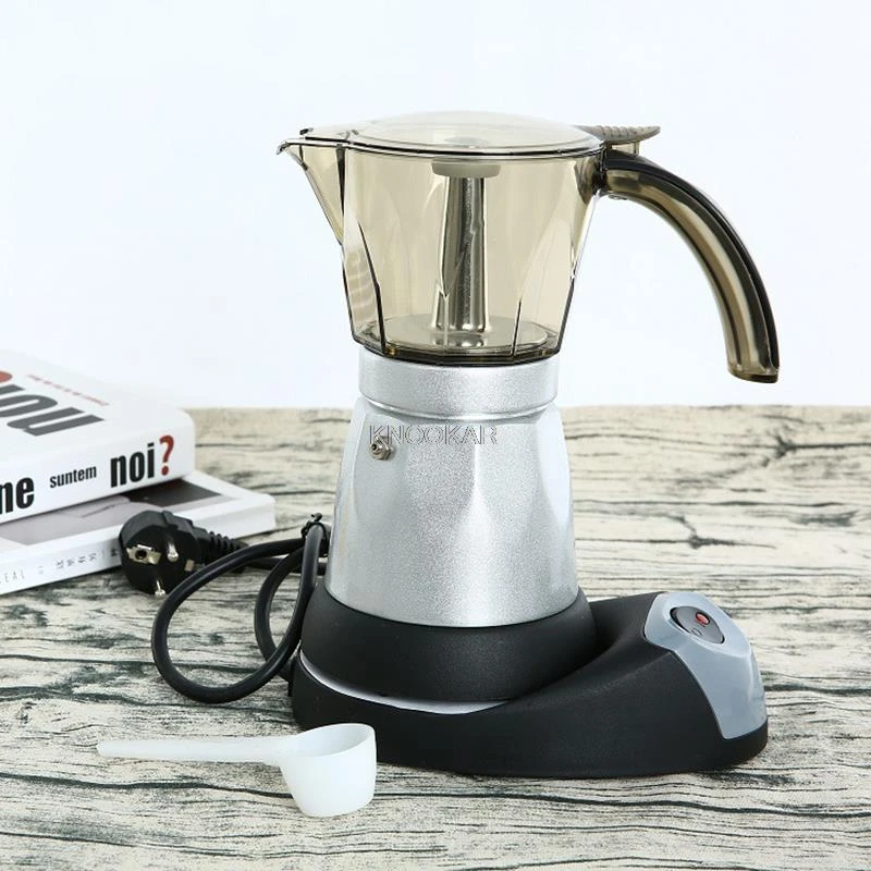 150/300Ml Draagbare Elektrische Koffiezetapparaat Espressomachine Moka Pot Voor Thuis Keuken Gereedschap Eu Plug Groothandel|Koffiemakers| -