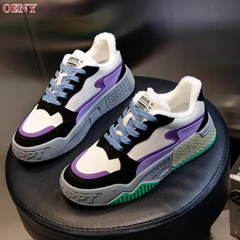 

New Daddy shoes autumn winter thick-soled increased sports shoes ins casual plus velvet Top layer Genuine Leather women's shoes