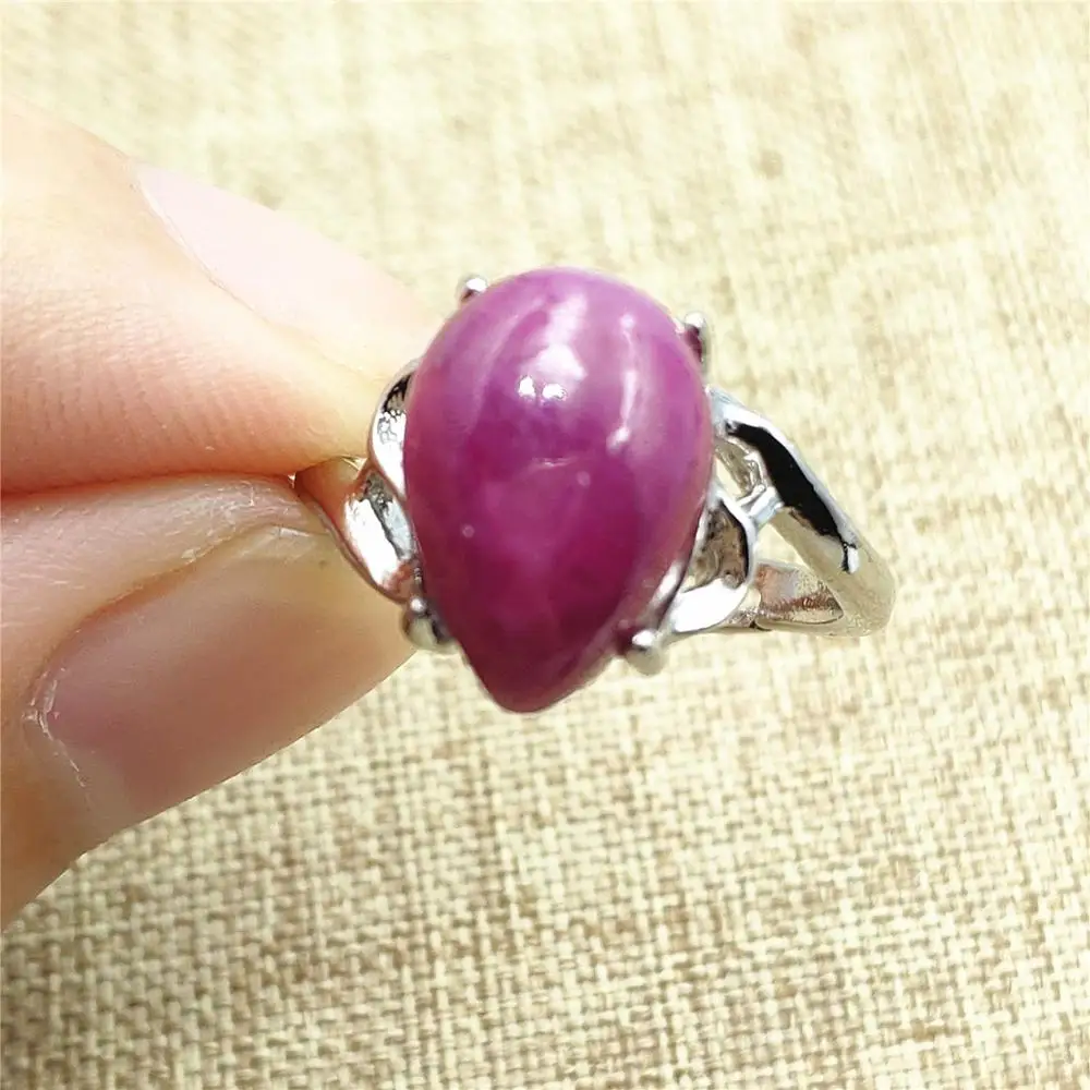 

Genuine Natural Ruby Red Gemstone OVal Adjustable Ring Crystal 12x8mm 925 Silver Woman Man Party Gift Rings Jewelry AAAAA
