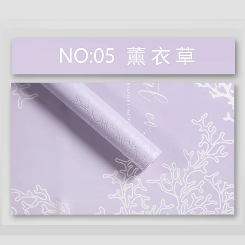 Lavender violet 5 шелк Коралловая мембрана водонепроницаемый подарочная упаковка бумажный альбом бумага Свадебный букет декоративный DIY оригами домашнее творчество и скрапбукинг - Цвет: Lavender violet