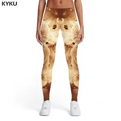 KYKU Psychedelic леггинсы женские Galaxy 3d печать брюки с металлической цепью винтажные Печатные Брюки готические эластичные женские леггинсы брюки