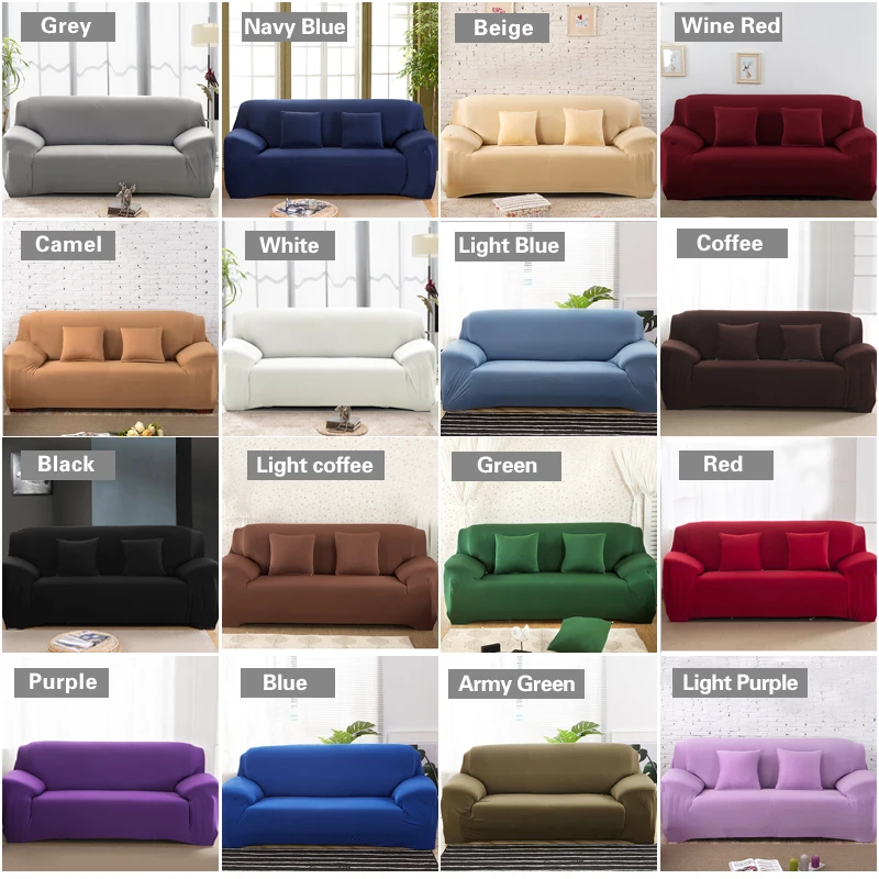 Sofa covers chair covers furniture cover stretch plain all-inclusive elastic slipcover sectional corner couch 1/2/3/4-seat for living room