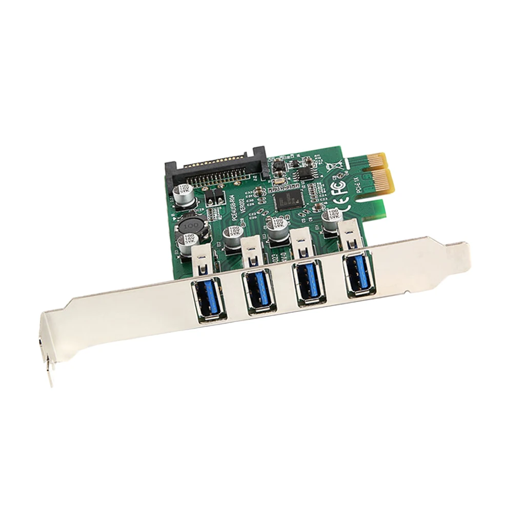 Суперскоростная Низкопрофильная поддержка 4 порта USB 3 0 PCI-E Express Card для настольных
