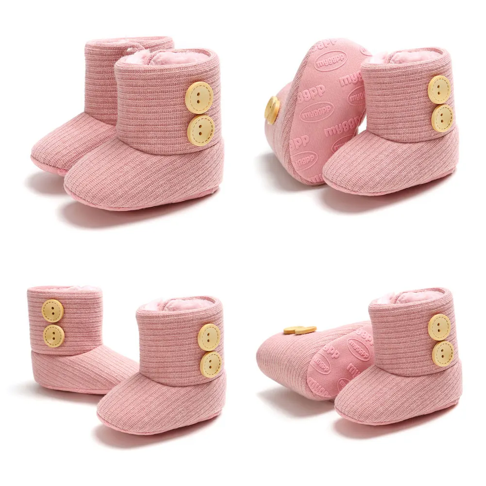 Зимние детские Нескользящие сапоги для девочек, новинка, теплые боты, тапочки для новорожденного, обувь, зимние сапоги 0-12 месяцев