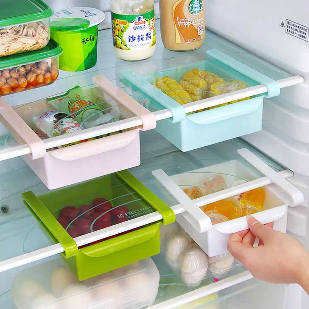 Кухонные контейнеры для хранения холодильника, контейнер для еды, свежий разделитель, полка для хранения, морозильная камера, выдвижной ящик, кухонные коробки для хранения