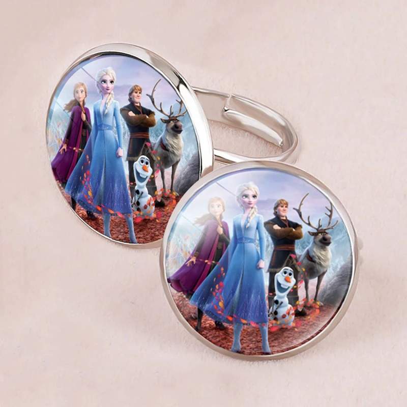 

1pcs Frozen 2 Aisha And Anna Adjustable Ring Birthday Party Small Gift Kids Party Decorations Kids Favorite Gift Party Supplies