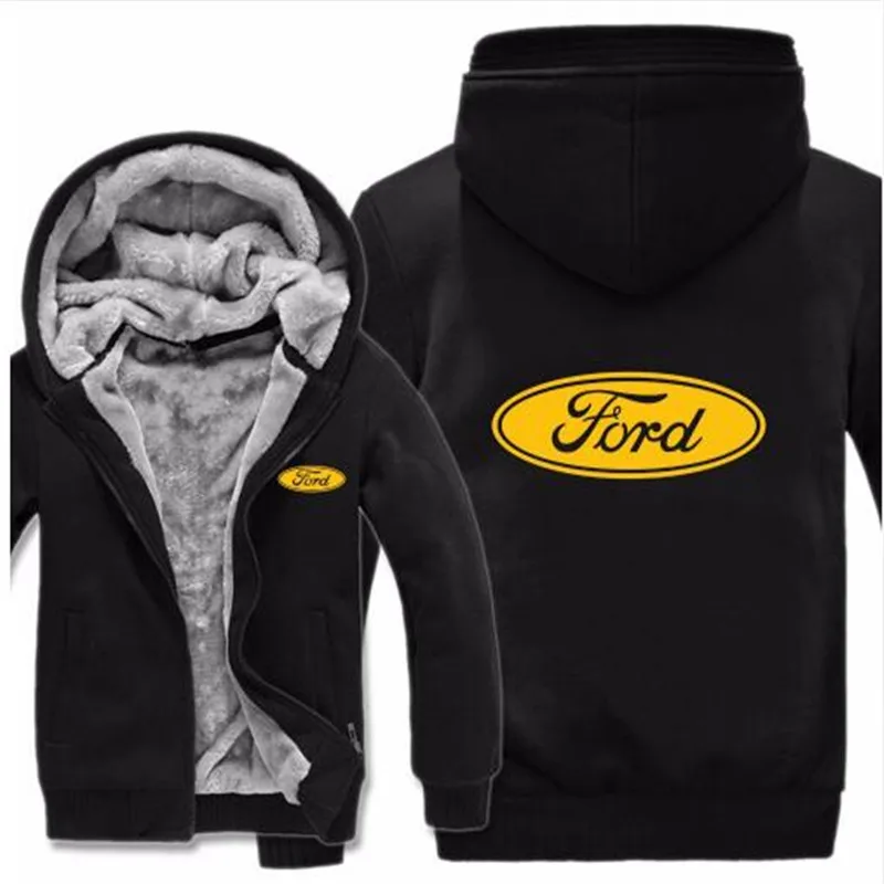 Ford толстовки зимняя мужская куртка модная повседневная шерстяная флисовая толстовка Ford пуловер Мужское пальто - Цвет: 4