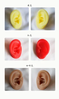 

Soft silicone simulation human ear model ear picking massage model coffee/red/yellow/white/black color ear