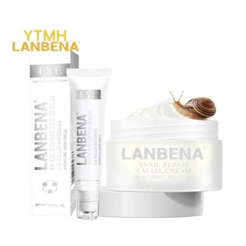 

YTMH-LANBENA Snail Repair Whitening Face Cream+Snail Eye Serum Eye Cream