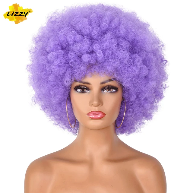 Short Afro Kinky Curly Hair Wigs For Black Women African Synthetic Fluffy And Soft Natural Looking High Temperature Wig Lizzy 2402