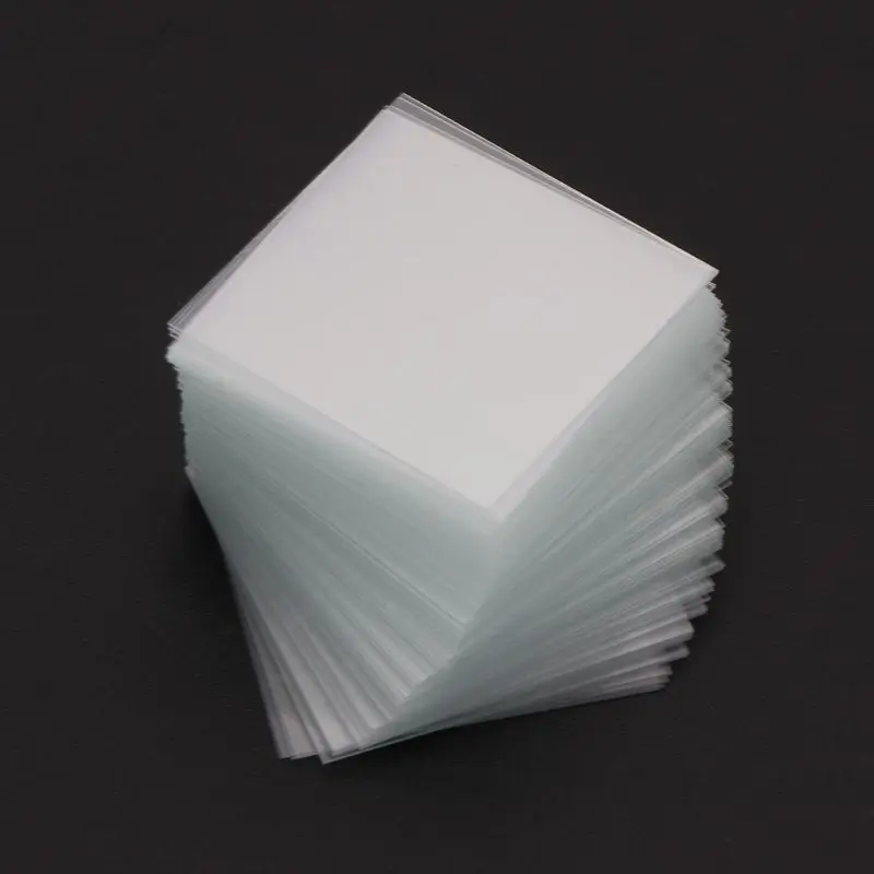 100 Pcs Transparent Square Glass Slides Coverslips Coverslides For Microscope Optical Instrument