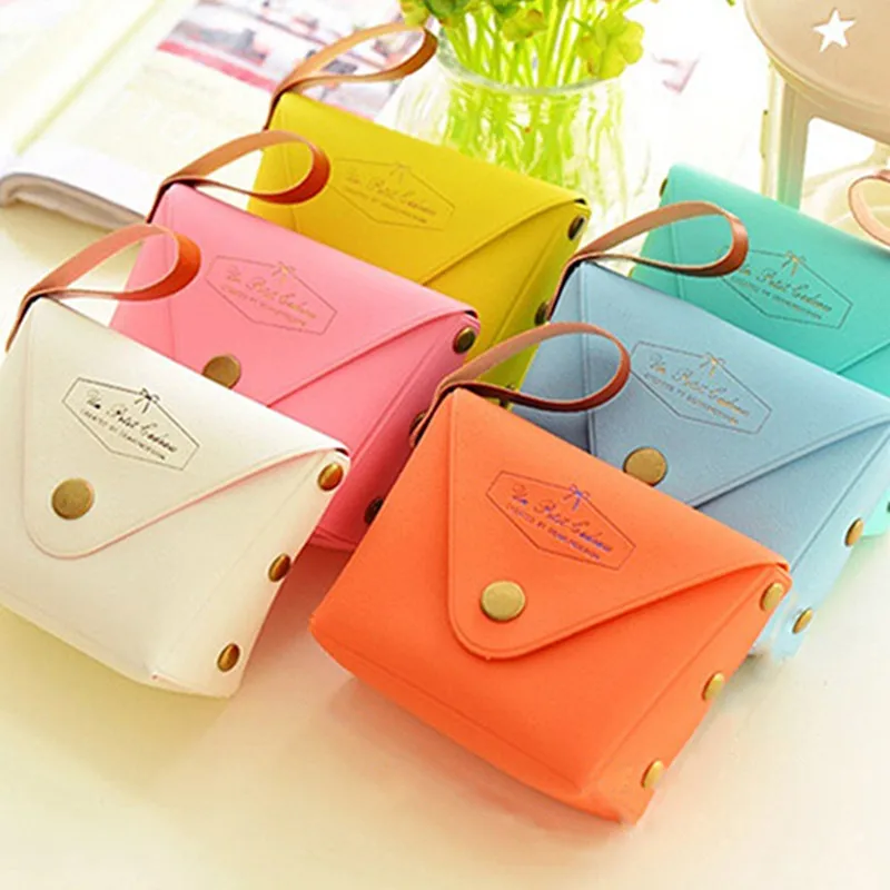 

SANWOOD Candy Color Cute Creative Mini Wallet Coin Purse Money Bag Card Holder small zipper pouch petits cadeaux pour les femmes