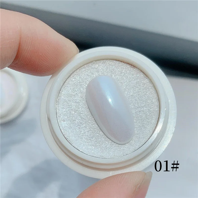 Pearl Shell Nail Glitter Powder Aurora Mermaids Ice Transparent sparkle Iridescent Nail Art Pigment Chrome Dust Manicures 1 Box nail powder nail pigment nail glitter nail decoration nail decorations
