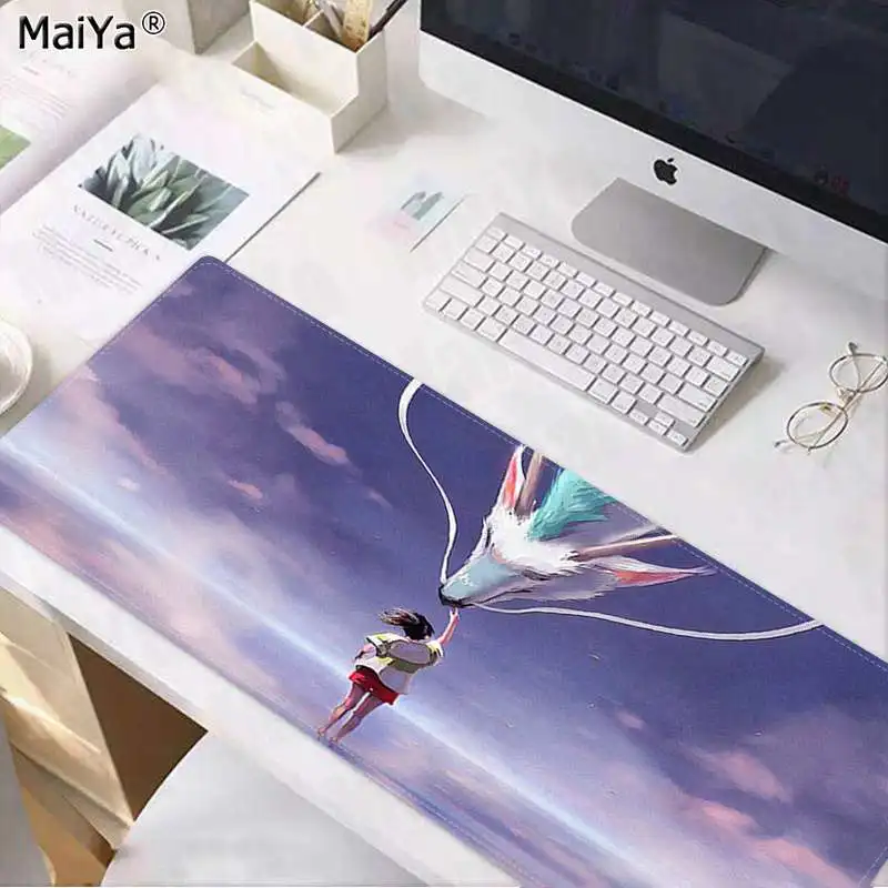 Lock Edge 40X90cm Maiya аниме Унесенные призраками Тоторо заказной коврик для Мыши Компьютерный Аниме Коврик для мыши и ноутбука большой коврик для мыши клавиатуры коврик - Цвет: Lock Edge 40X90cm