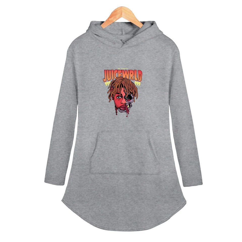 Juice Wrld хип хоп Rapper 2D печать толстовки платье женское модное платье с длинными рукавами новая MS Горячая тренд повседневная одежда