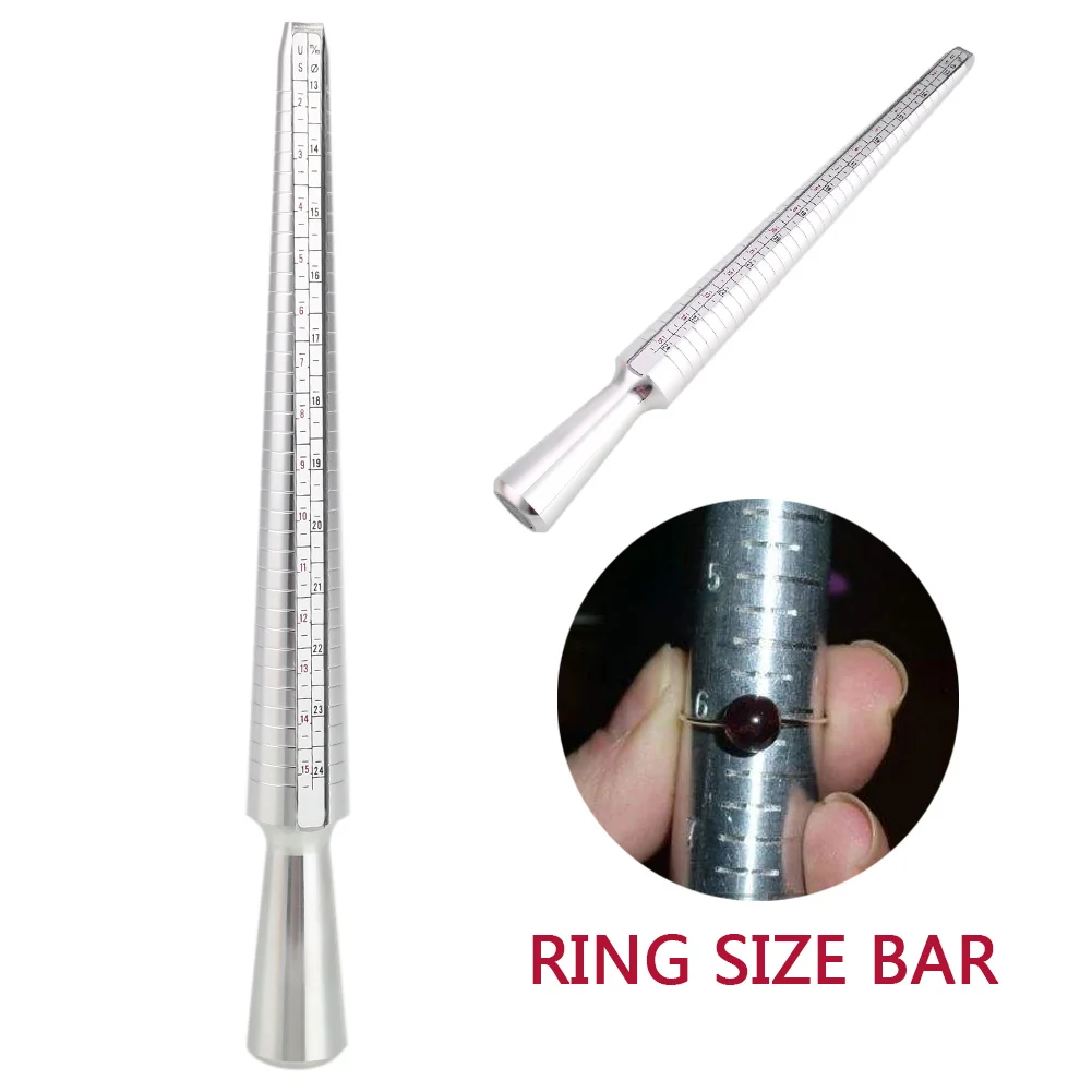 Палец молоток весы палочка инструмент 1056A серебряное металлическое кольцо Размер оправки измерительная палка измерительный стержень прочный измерительный ювелирные изделия