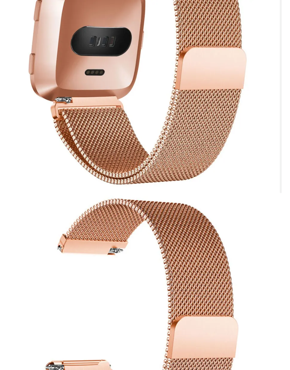 Цветной браслет из нержавеющей стали для Fitbit Versa, ремешок на запястье, магнитный браслет, аксессуары, Смарт-часы, сменный ремешок для часов