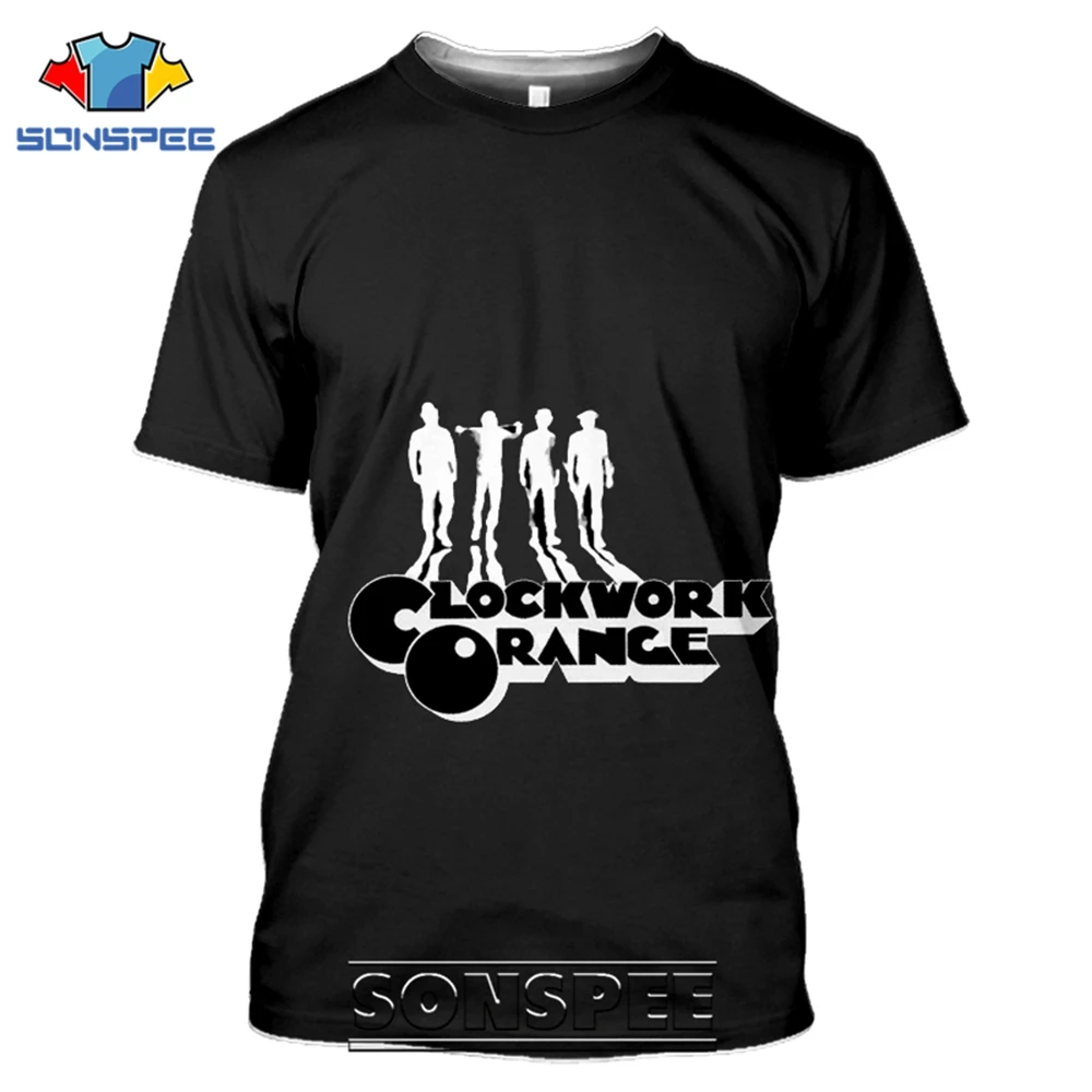 SONSPEE 3D Print A Clockwork Orange T-shirts Men Women Casual Hip Hop Short Sleeve Streetwear Classic Movie Tees Tops Shirt (8)