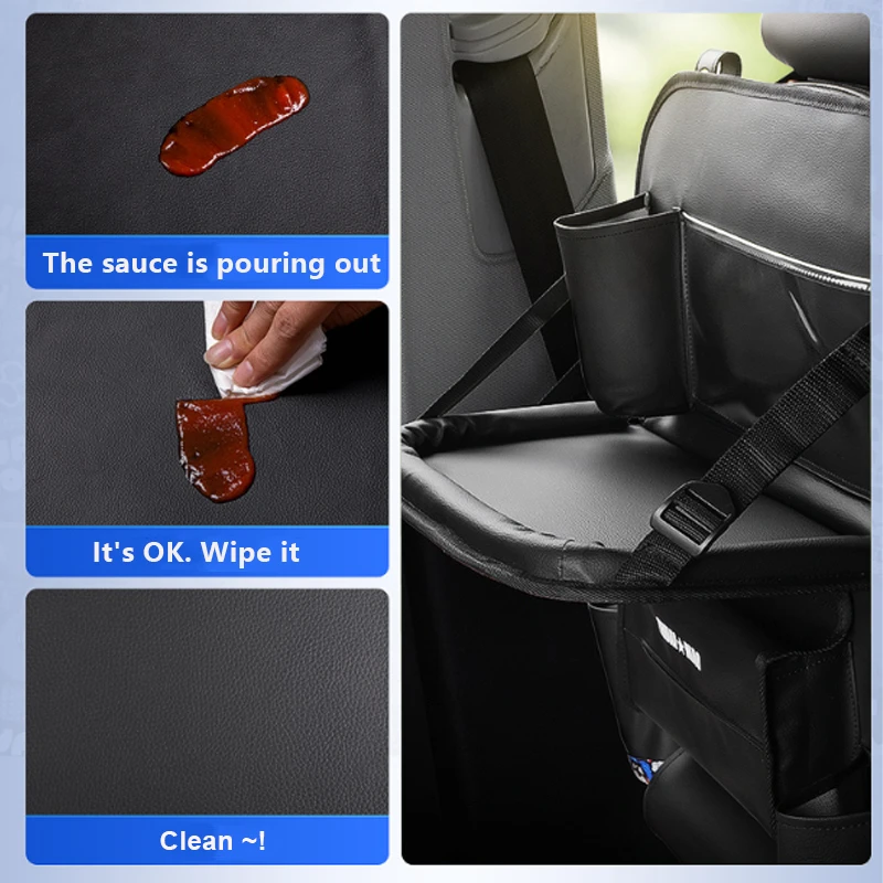 Складной органайзер на спинку сиденья автомобиля сумка для хранения кожаная