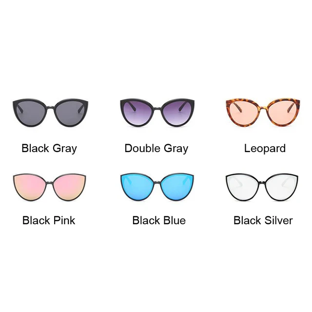  - Retro Cat Eye Style Sunglasses Woman Fashion Gradient Sun Glasses For Female Brand Designer Eyewear Colorful Mirror Gafas De Sol