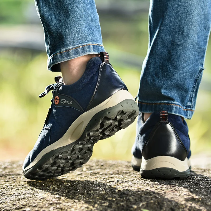 Мужские походные туфли из натуральной кожи водонепроницаемая охотничья