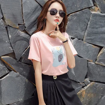 

Printed Casual Men/Women Gray T shirt Kpop Fashion Tee Shirts White