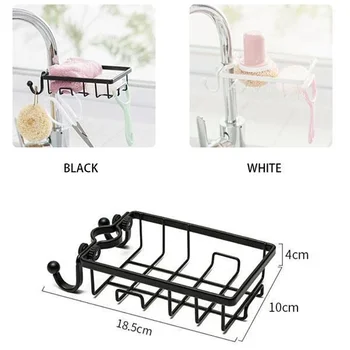 

Multifunction Rack Kitchen Bathroom Faucet Creative Sink Wrought Iron Rack Drain Rack Sponge Storage Holders Dish Storage Shelf