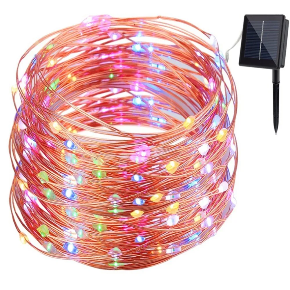 200pcs LED Solar Copper Light String Solar Outdoor Decorative Light String Portable Solar Garden Waterproof Light