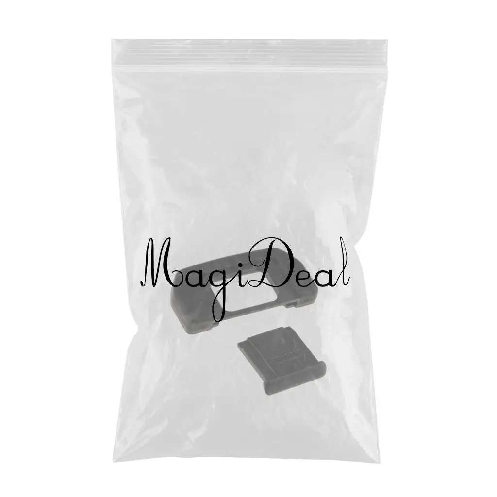 Specially Designed Viewfinder Eyecup Eyepiece + Hot Shoe Cover for Nikon D7500 - Mounts Easily and Securely