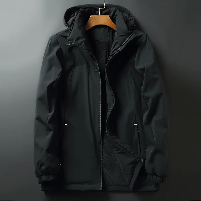 

Winter Plus Velvet Cotton-padded Jacket Men Jacket Fat Man Simple Large Size Cotton-padded Jacket Plus Fat plus Fat Short