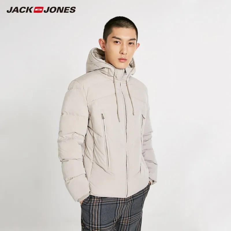 JackJones мужской пуховик с капюшоном, короткое пальто, мужская одежда 218412525