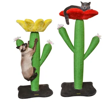 

Sisal Cactus Cat Climbing Frame Cat Scratch Board Cat Jumping Platform Cat Scratching Post Cats Products For Cats Tree Climbing