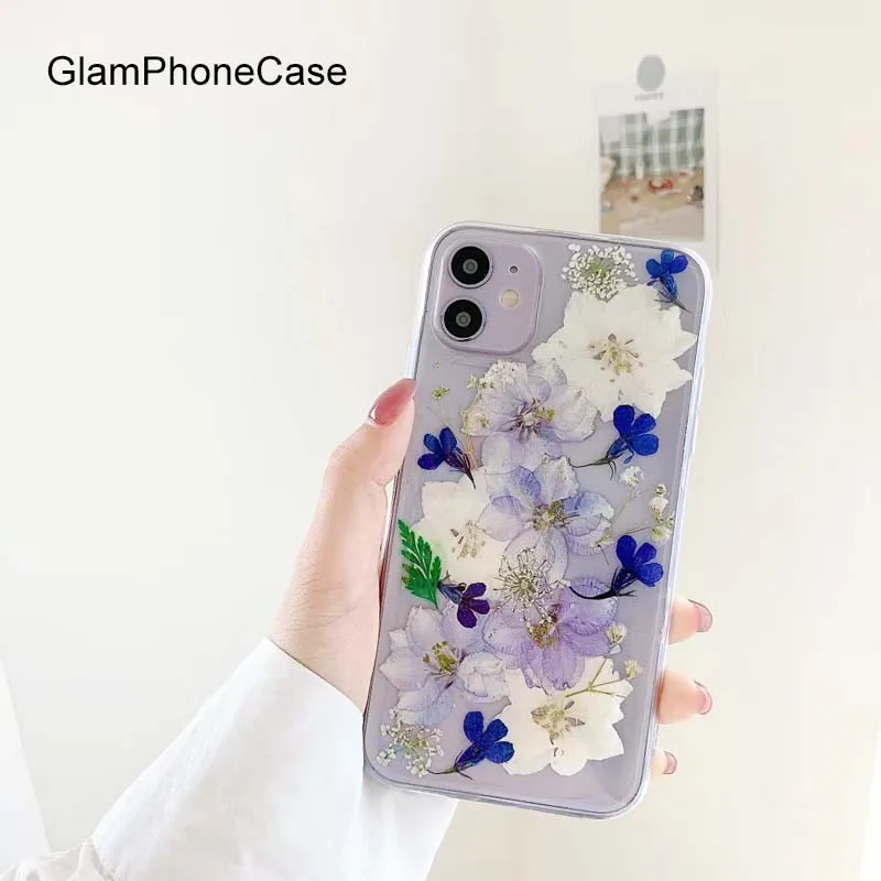 GlamPhone чехол синий цветок для телефона iphone 2 11Pro/Max X XS Max XR Мягкий силиконовый iPhone11 7