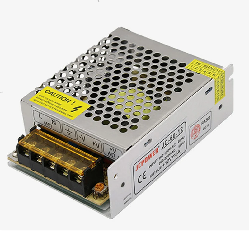 Новый AC 100 ~ 220V к DC 12V 5A 60W источник питания для светодиодной ленты светильник CCTV